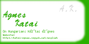 agnes katai business card